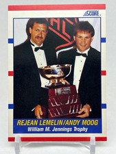 1990-91 Score #365 Lemelin, Rejean/Moog, Andy Boston Bruins