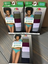 Fruit of the Loom Bikini Panties Underwear Womens Size 9 2XL 18 Pairs Stretch