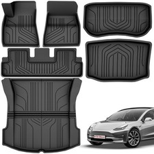 YITAMOTOR Tesla Model 3 Floor Mats Full Set Custom Fit 2020-2023 All-Weather Car