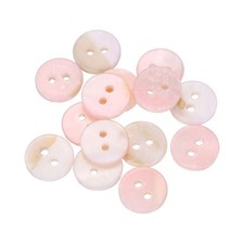 15Pcs Natural Shell Buttons 11.5mm Mother of Pearl Button Pink