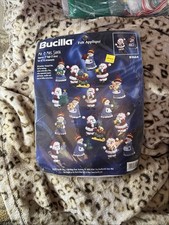 1997 Bucilla Kit 83664 Felt Sequin Christmas Ornaments MR  MRS SANTA Makes 16