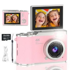 4K Digital Camera,Autofocus 48MP 1080P HD Video Selfie Camera with 180 Flip ...
