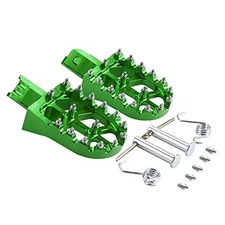 Foot Pegs Motorcycle Footpeg Footrest CNC Universal Compatible with CRF Green
