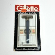 Vintage Gillette Double Edge Razor with 5 Sup...