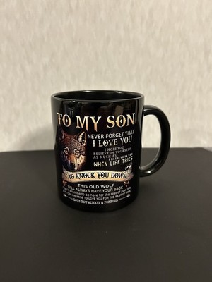 ''To My Son'' wolf coffee mug ~14 Ounce New