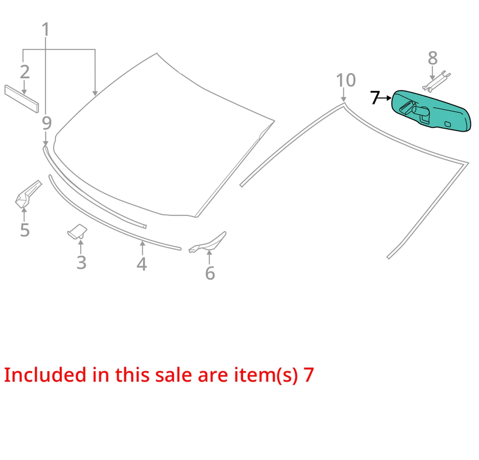 Rear View Mirror Automatic Dimming Fits 03-09 4 RUNNER 10097819 - Image 4 of 4