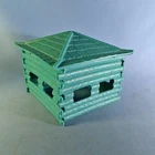 VTG Marx MPC Fort Apache Blue Block House Fort 54mm Playset Accessory
