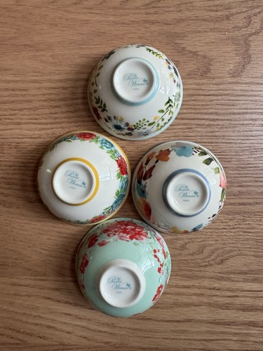 Pioneer Woman Condiment Bowls, Mini Dipping, Tapas, Spice Bowls Floral Set of 4 - Picture 2 of 6