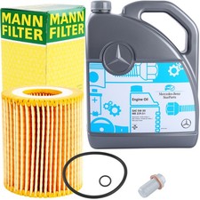 MANN-FILTER ÖLFILTER + 5 LITER 5W-30 MERCEDES SYNTHETIC MOTORÖL 5W30 MB 229.51