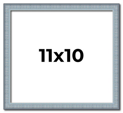 11x10 Frame Blue Scuffed Farm Board Solid Wood Picture Frame Width 0.75 Inches |
