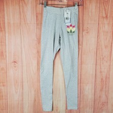 Adidas Originals Logo Play Tights Womens XS Heather Gray Mid Rise Yoga Pant