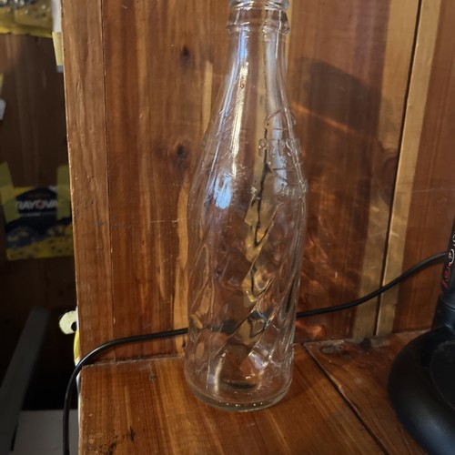 VINTAGE Embossed Pepsi-Cola 10 oz Clear Glass Bottle Pepsi - No Deposit - Picture 4 of 12