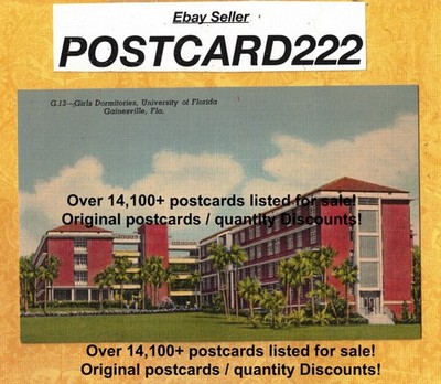 FL Gainesville 1930-55 vintage postcard university of florida GIRLS DORMITORIES
