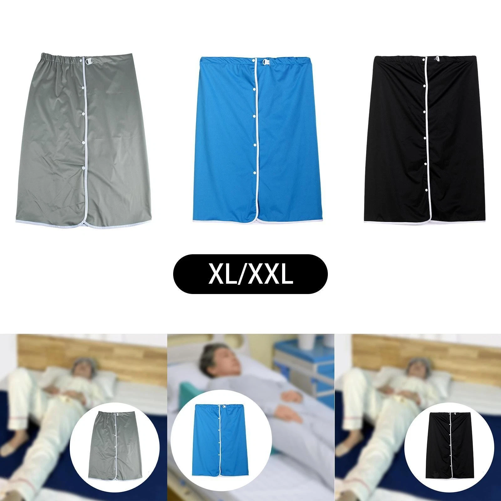Wearable Incontinence Bed Pad Portable Adults Diaper Skirt Bedwetting