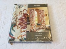 Pier 1 Imports Natures Floral  Window Curtain Panel 46”x84” New