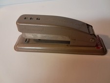 Vintage Swingline Cub Stapler 5 1/4" Tan Brown Office Desk Work Made In USA MCM