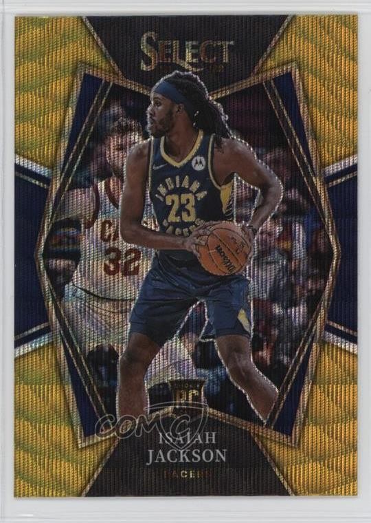 2021-22 Panini Select Premier Level Gold Wave Prizm Isaiah Jackson #150 2g0