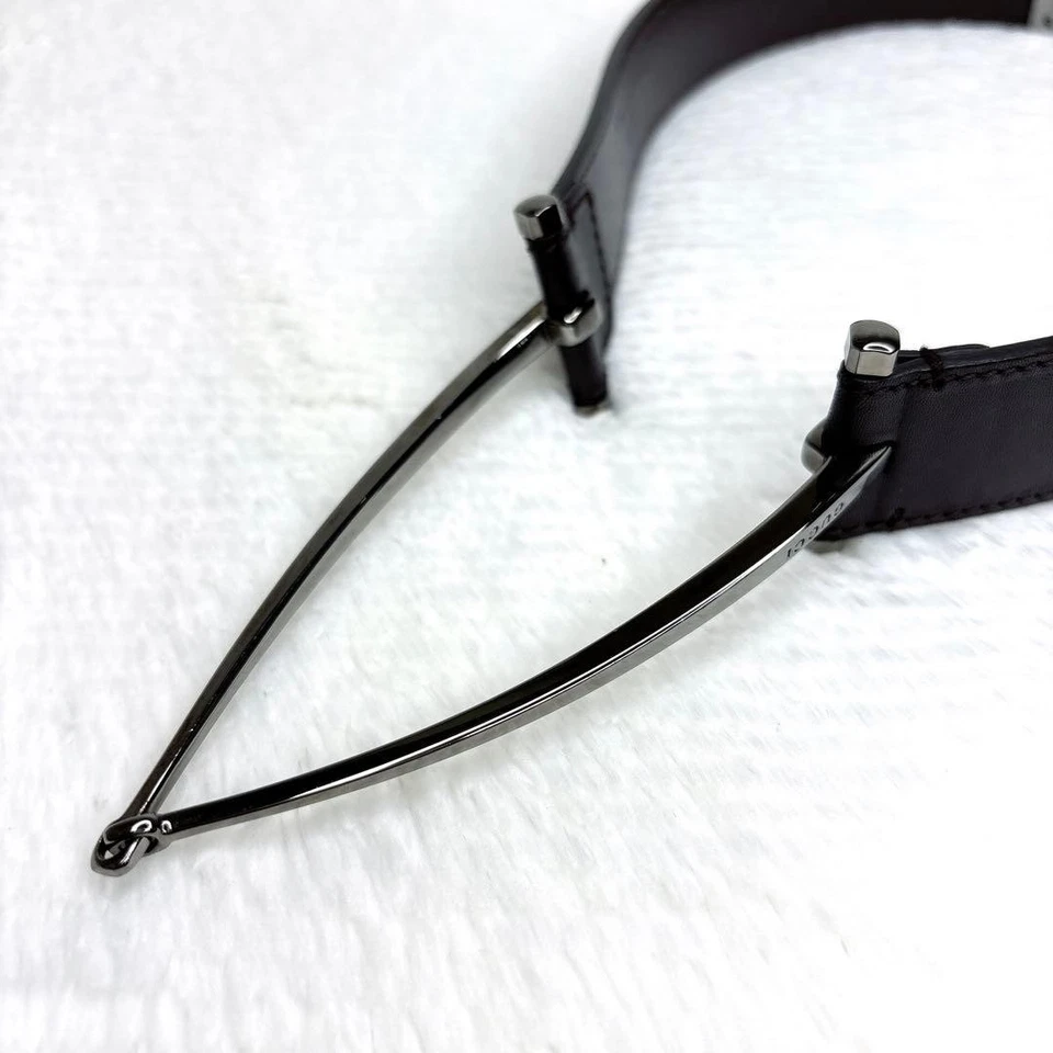 Cinturón Gucci Horsebit herrajes plateados hecho en Italia Foto 4 de 4