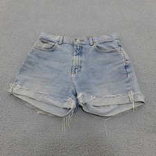 VTG Calvin Klein Jeans Shorts Womens 10 Light Wash High Rise Denim Cutoff 90s