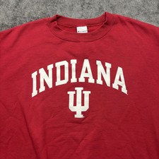 Champion Indiana University Hoosiers Sweatshirt Mens XXL Red Crewneck IU NCAA