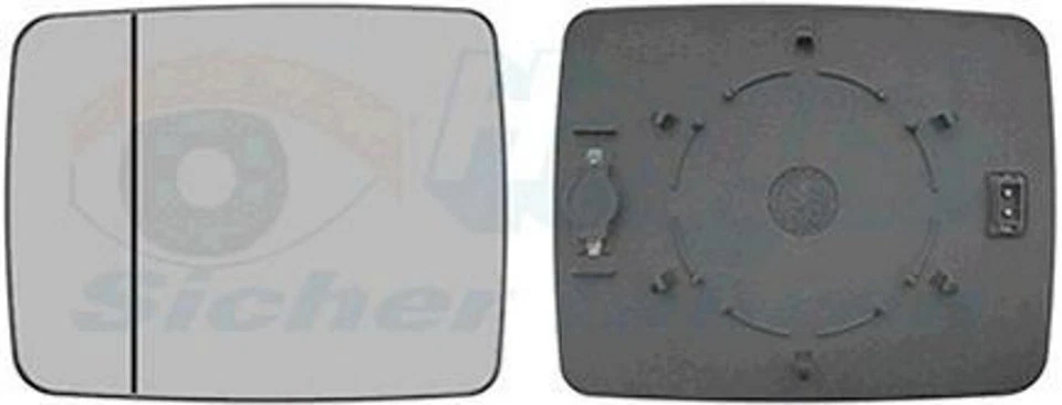 VAN WEZEL 3099837 Spiegelglas Außenspiegel Links Asphärisch Beheizbar