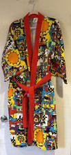 Vintage Hilasal Fernando Llort Bath or Beach Robe One Size Colorful Fun Artwork