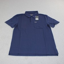 FIGS FIGSPRO Polo Shirt Men Small Blue Technical Pique Scrub Medical Workwear