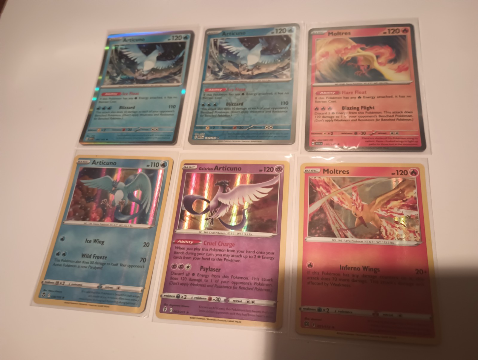 Pokemon TCG 6 Card 5 Holo 1 Reverse Articuno Galarian Articuno Moltres