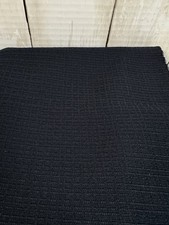 Black on Black Textured Solid Plaid Polyester Fabric 5/8 Yard 58" Wide Heavy