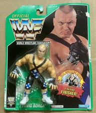 WWF Hasbro Series 11 Green Card Ludvig Borga American Card MOC some Damage