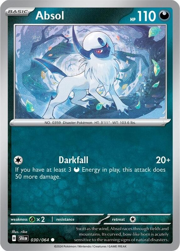 Pokémon Card: NM Absol 30/64 SV Shrouded Fable