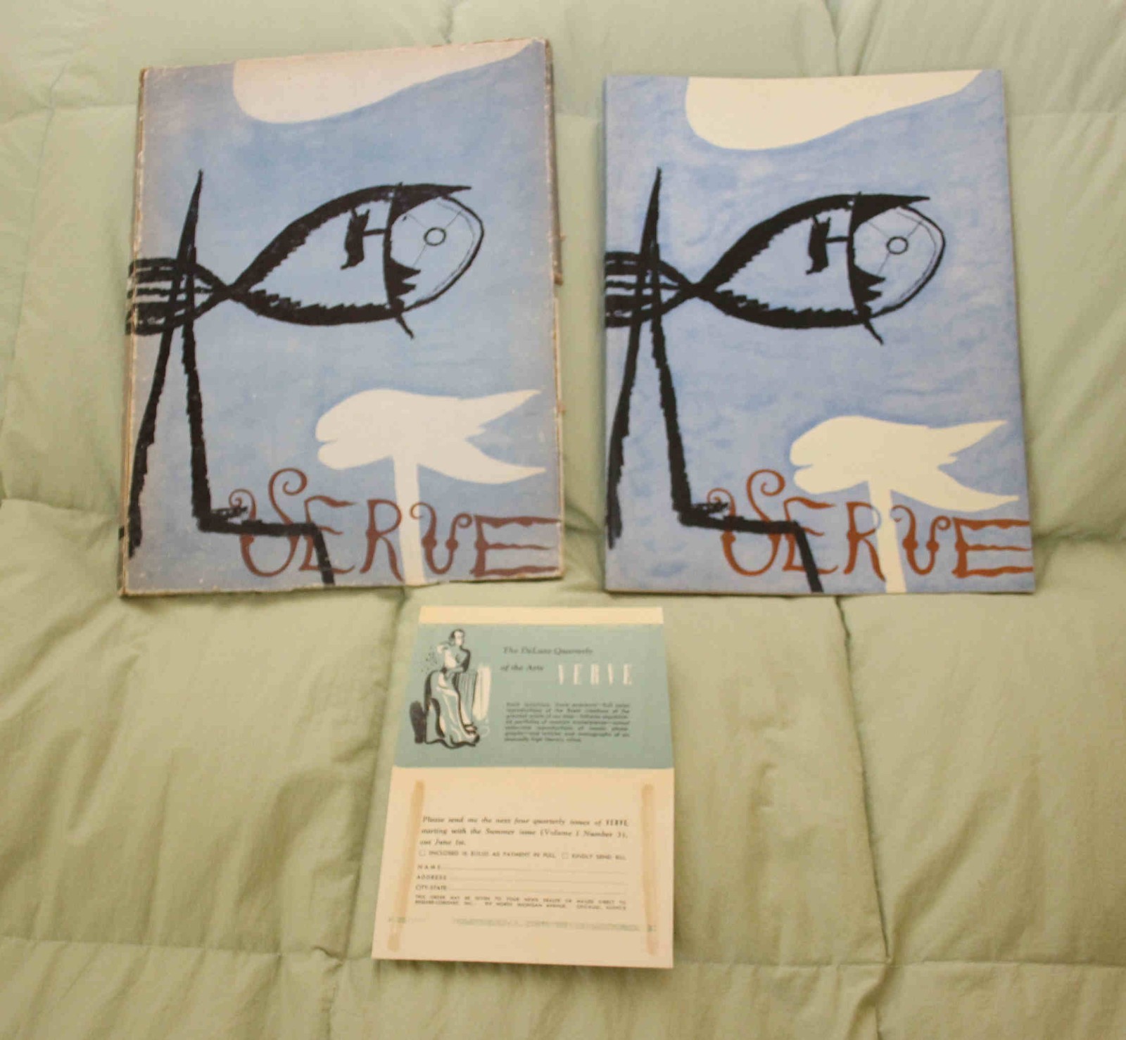 VERVE No. 2 Spring 1938 American Version w/Box, Magazine, & Subscription Card-image