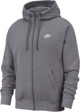 Nike Club Fleece Full Zip Hoodie Men  s XL Charcoal Gray BV2645-071 Sportswear