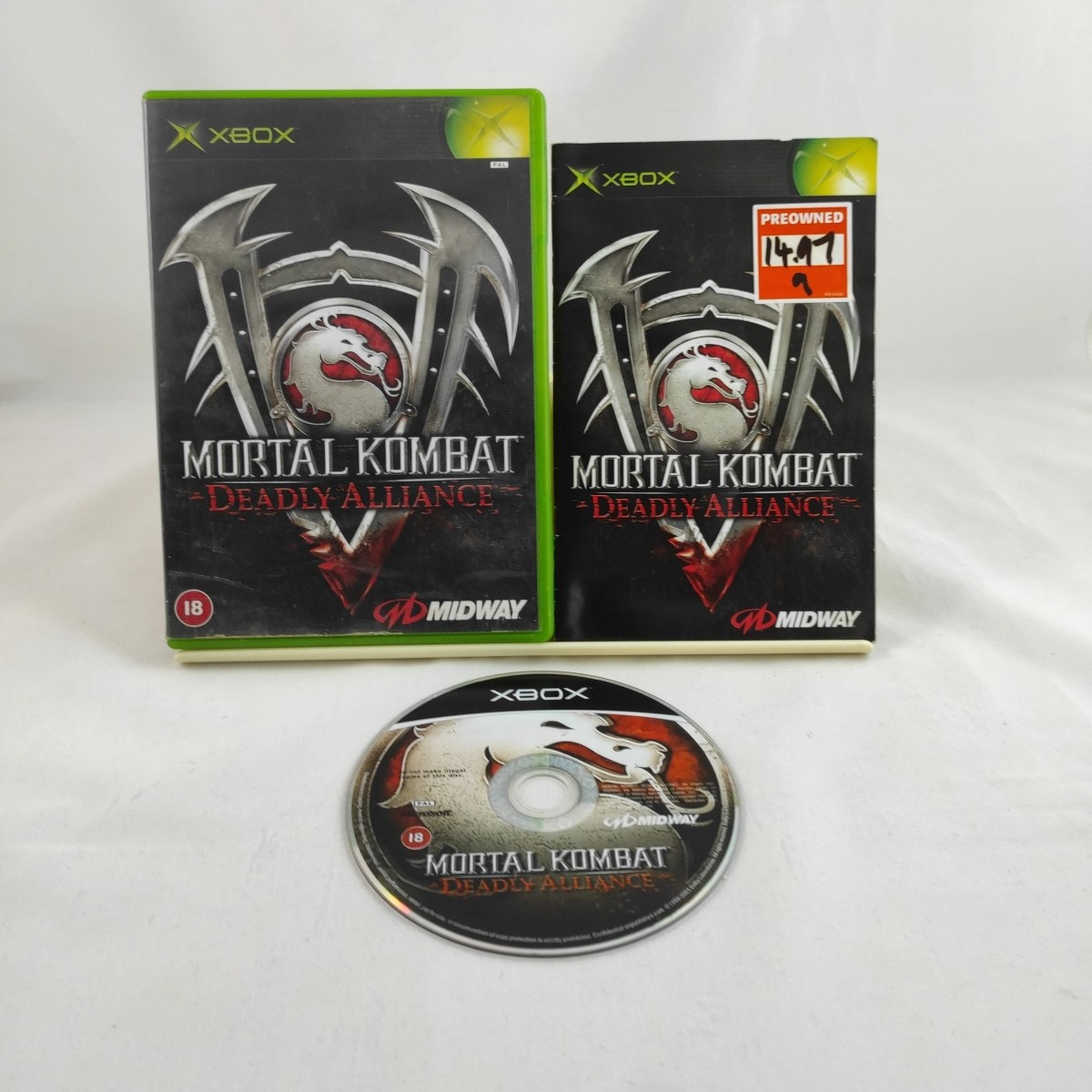 MORTAL KOMBAT DEADLY ALLIANCE Xbox Original with manual