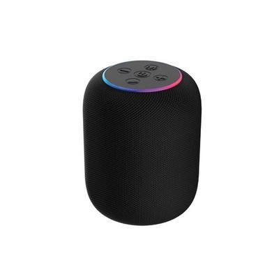 GEMS Wireless Home Speaker - Black Colorful LED Lit Fabric
