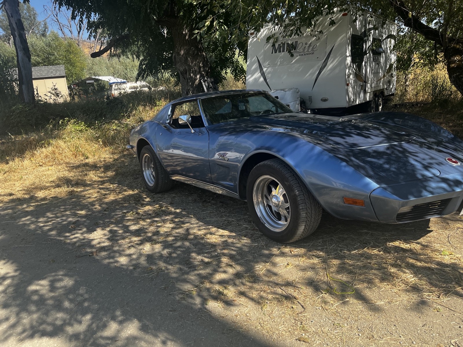 1973 Blue Chevrolet Corvette   | C3 Corvette Photo 2
