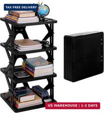 4 Tier Foldable Locker Organizer Shelf Foldable Storage Shelves Lock