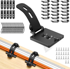 20PCS Cable Management Kit Adhesive Clips and Holders, Reusable Silicone Ties