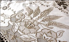 American Linen Embroidered Table Cloth