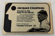 1980 PBS tv ad~ JACQUES COUSTEAU Voyage To The End Of The World