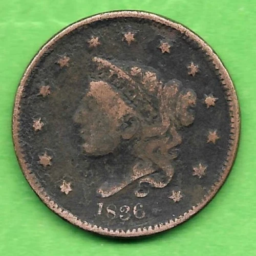 Photo of a 1836-P Large Cent from an eBay listing that sold on Jul 17, 2026