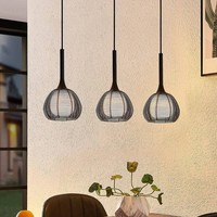 Lucande Pendelleuchte 'Tetira' (Modern) In Schwarz Aus Metall (3 Flammig, E14) -