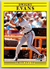 ⚾ 1991 Fleer Update #U-2 Dwight Evans Baltimore Orioles
