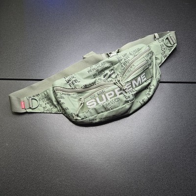 SS23 Supreme Field Waist Bag Belt Pack Olive Gonz Water Resistant Gonzales Poems