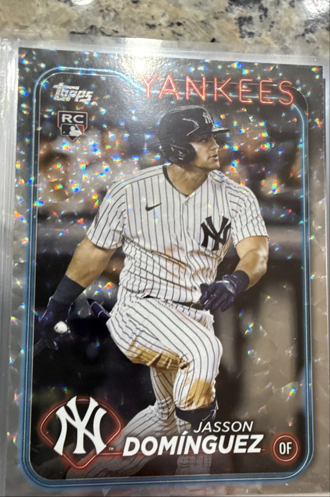 2024 Topps Series 1 - Jasson Dominguez #60 Silver Crackle Foil (RC)