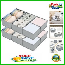 Lightweight 8-Compartment Drawer Organizer Set, Collapse for Easy Storage