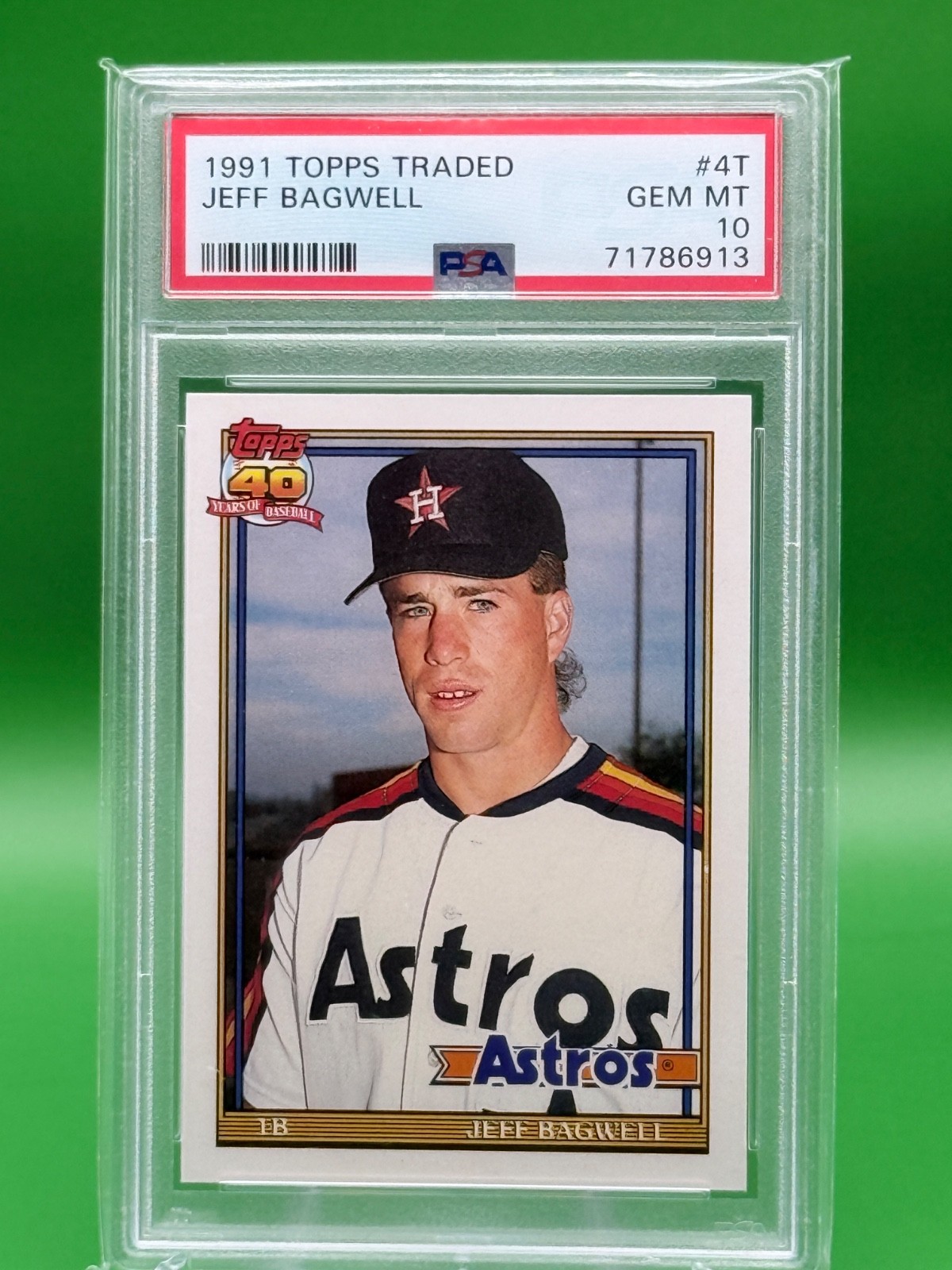 1991 TOPPS TRADED #4T JEFF BAGWELL RC ASTROS HOF PSA 10