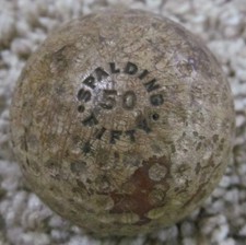VINTAGE SPALDING 50 DIMPLE GOLF BALL W/AN ENGRAVED NAME 1920'S