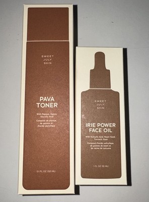 Sweet July Skin NEW Irie Power Face Oil & Pava Toner