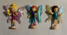 Polly Pocket 2001 Fairy Flying School Mattel Dolls lot of 3